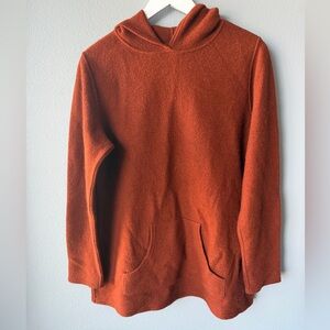 Pacadudz burnt orange alpaca wool blend long sleeve hooded sweater Women’s sz XL